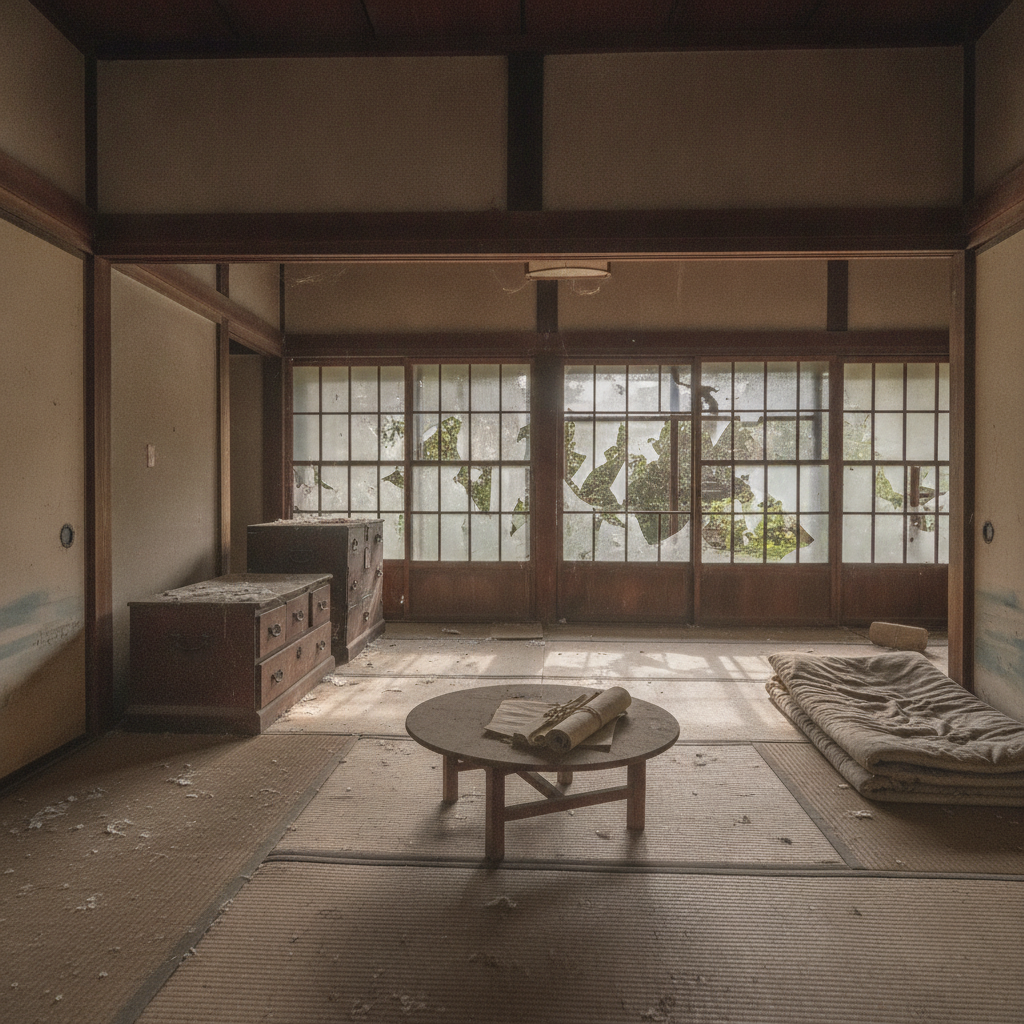 長く使われていない日本家屋の室内
